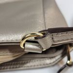 VTG Lauren RL Pebbled Cow Leather Purse 9.5" Rose Gold Silver Crossbody Bag Photo 12