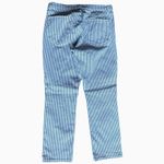 frame denim FRAME Le High Straight Jeans Multi Blanc White and Blue Pinstripes Sz 30 Photo 3