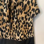 Leopard Print Stretch Midi Dress Tan Photo 7