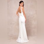 Lulus LULU’S Loving Fate White Bow Square Neck Backless Maxi Dress Photo 2