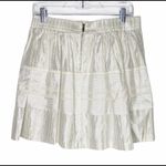 1. State NWT  Sand Metallic Pleated Skirt Medium Photo 6