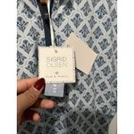 Sigrid Olsen Golf & Tennis Long Sleeve Quarter Zip S Patterned Blue Floral NWT Photo 4