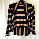 Forever 21 Black and brown stripe cardigan top size small Photo 0