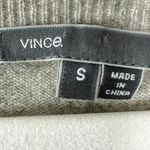 Vince Color Block Wool Cashmere Bateau Sweater Small Oversized Boxy Grey Cream Photo 8