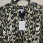 Gibson Latimer  Black and Gold Patterned Dress M Photo 2