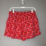 NWT Colsie Christmas Novelty Printed Boxer Pajama Shorts Women’s Size Medium Red Photo 4