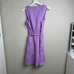 J.Crew  NEW‎ Faux Wrap Sleeveless Tiered Skirt Dress Size 4 in Bright Lilac Photo 9