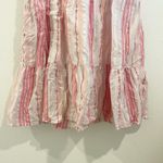 J. Jill Maxi Dress Women Sz Lg Petite Tiered Striped Beach Feminine Boho Cottage Pink Photo 3