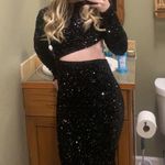 Black Sequin Prom Dress Size XS Photo 0