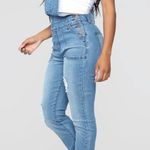 FashioNova Orchard Denim Overalls - Medium Blue Wash Photo 1