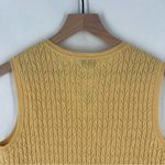 Liz Claiborne  Liz Golf Luxe Edition Merino Wool Knit Sweater Vest Butter‎ Yellow Photo 8