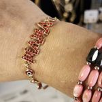 Gold Filled Red Evil Eye MAMA Bracelet New Photo 4