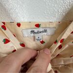 Madewell Tie Front Dainty Strawberry Print Tank Top Size 4 Photo 2