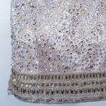 LARA Designs Rhinestones Jeweled Beads Embellished Champagne Mini Dress Size 4 Photo 2