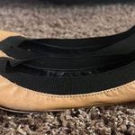 Tory Burch Beige and Black Ballet Flats Photo 5