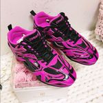 Balenciaga Authentic New Pink and Black Drive Sneakers Photo 1