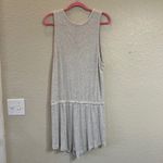 Vuori  Torrey Romper Women's‎ XL Gray Sleeveless Athleisure Ribbed Drawstring Photo 4