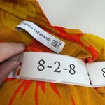 Faithfull the Brand Faithful‎ The Brand Dress Womens 8 Orange Odette Floral Print Mini Photo 5