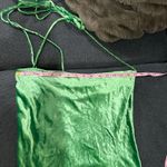 Rat Boa Vaeda Mint Green Velvet Mini Halter Silk Blend Dress Size Small Photo 9