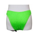 SheIn  Green Textured High Waisted Cheeky Bikini Swim Bottom XS Swimwear Beach‎ Photo 3