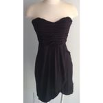 Free People  90s Vintage Black Strapless Sweetheart Tulip Mini Dress Size S Rayon Photo 1
