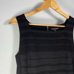 Eileen Fisher  Dress Mini Black Striped Ponte Knit Quiet Luxury Old Money Chic 6 Photo 2