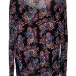 Vera Bradley Women’s Large Black Multicolor Paisley long sleeve top Photo 1