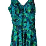 Summer Mae 3XL Swim Dress One Piece Swimsuit Tropical Leaf Print Green Size undefined Photo 0