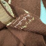Free People  Brown Cardigan with Embellished Trim Photo 4