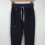 FIGS Zamora Technical Collection Jogger Scrub Pants Black Womens Size XXS Photo 2