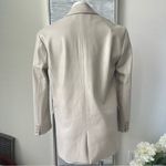 BLANK NYC Faux Leather Cream Blazer Size S Photo 7