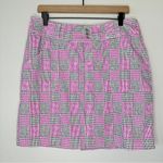 Jofit Golf Skirt Sz 6 Skort Pink Green Longline Athletic Pickleball Tennis Gorp Photo 0