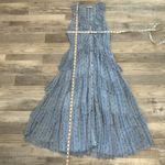 Sundance  Belle Courant Multi Blue Tiered Ruffle Dress Midi, Sleeveless D25 Photo 4
