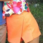 Topshop Orange Envelope Skort Photo 0