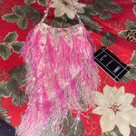 Women's vintage Cem Pink White Beaded evening bag Photo 0