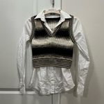 Veronica Beard Black Multi Spear Mixed Media Vest Size XS $498 Photo 1