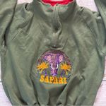 Harry Rosen olive green elephant safari quarter zip sweatshirt size large Photo 5