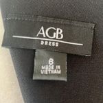 AGB Women's Black Sleeveless Embellished V Neck Scuba Crepe Sheath Dress Size 6 Photo 6