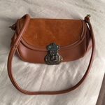 Vintage Glove Hankercheif Purse Bag Pocketbook Brown Photo 0