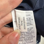 J.Crew Shaded Floral Crinkle Chiffon Smocked Neck Blouse Sz XL Long Sleeve Navy Photo 8