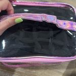 Clear and Pink Cosmetic Bag with removable foam insert for sorting White Photo 1