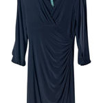 Ralph Lauren LAUREN  Black Long Sleeve Jersey Ruched Dress Size 6 Photo 0