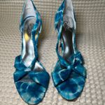 CARLOS BY CARLOS SANTANA Blue Tie Dye 80s Bow Stiletto Heels Women's Size 10M Photo 3
