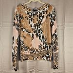 Boston Proper  Womens Leopard Print Cardigan Sweater XS Photo 1
