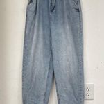 Cotton On 91 Light Wash Paper-bag Waist Mom Jeans Womens 6 Photo 0