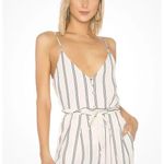 Rails ‎ Aubry Peach Navy Stripe Button Front Tank Top - S EUC Photo 4