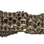 Gold Tone Metal Chain Link Bracelet Chunky Heavy Fashion Jewelry Photo 0