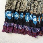Dress Barn Vtg Y2K Sz 14 / 16 Maxi Skirt Tiered Gauze Boho Cottagecore Floral Prairie Gypsy Photo 2