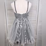 ATELIER ALYCE Zebra Print Tulle Mini Prom/Semi Formal Dress Black & White Photo 6