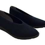 Eileen Fisher  Heaven Stretch Knit Wedge Mesh Shoes Ballet Flats Navy Size 6.5 Photo 0